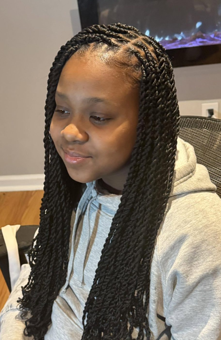 Child's rope twists, clean and neat